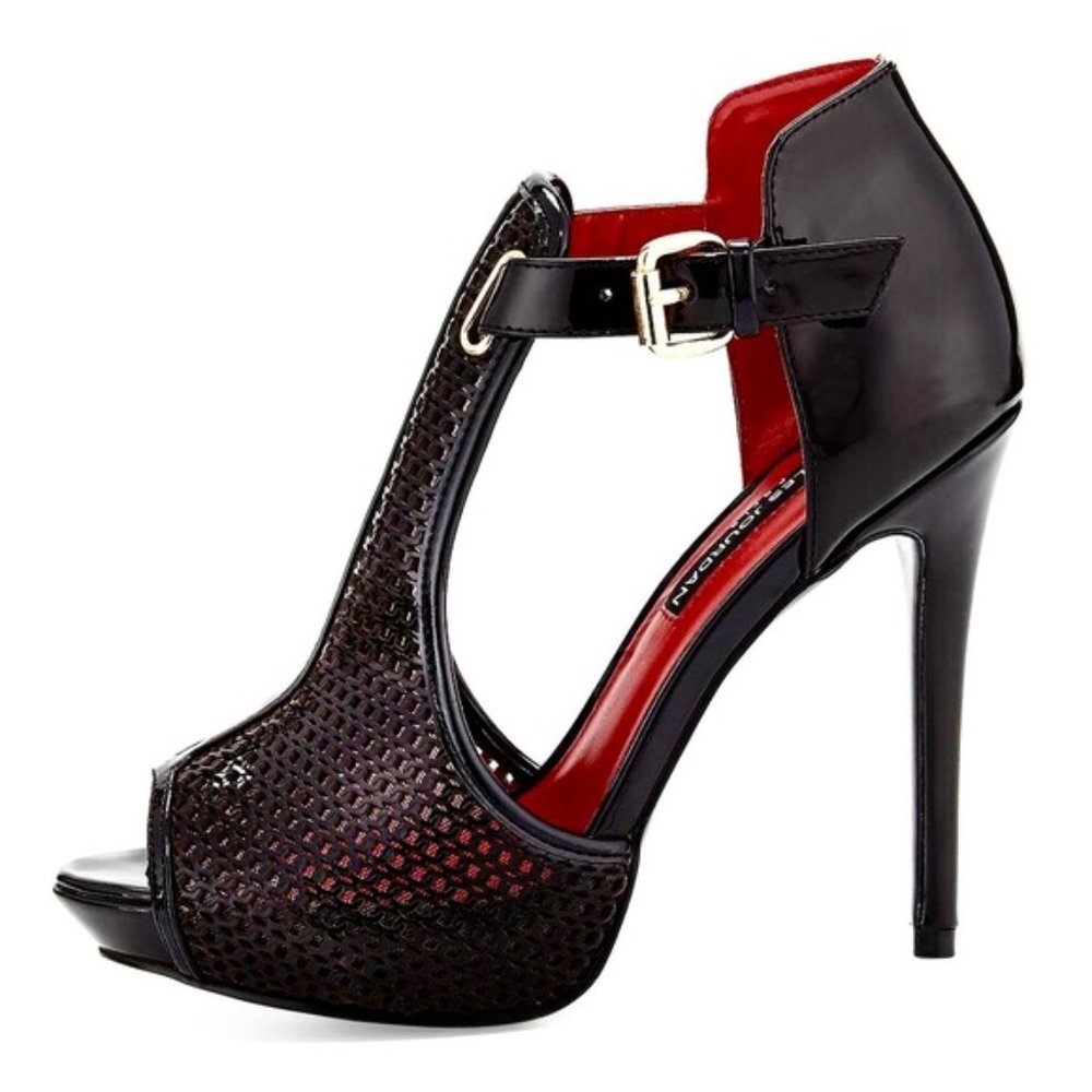 Charles Jourdan Orvil d'Orsay Patent Mesh Heel - Picture 5 of 8